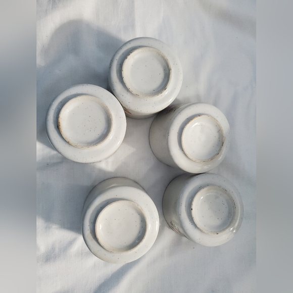 : Vintage Floral Teapot & warmer Set with 5 tea cups Stoneware Speckled - Picture 6 of 16